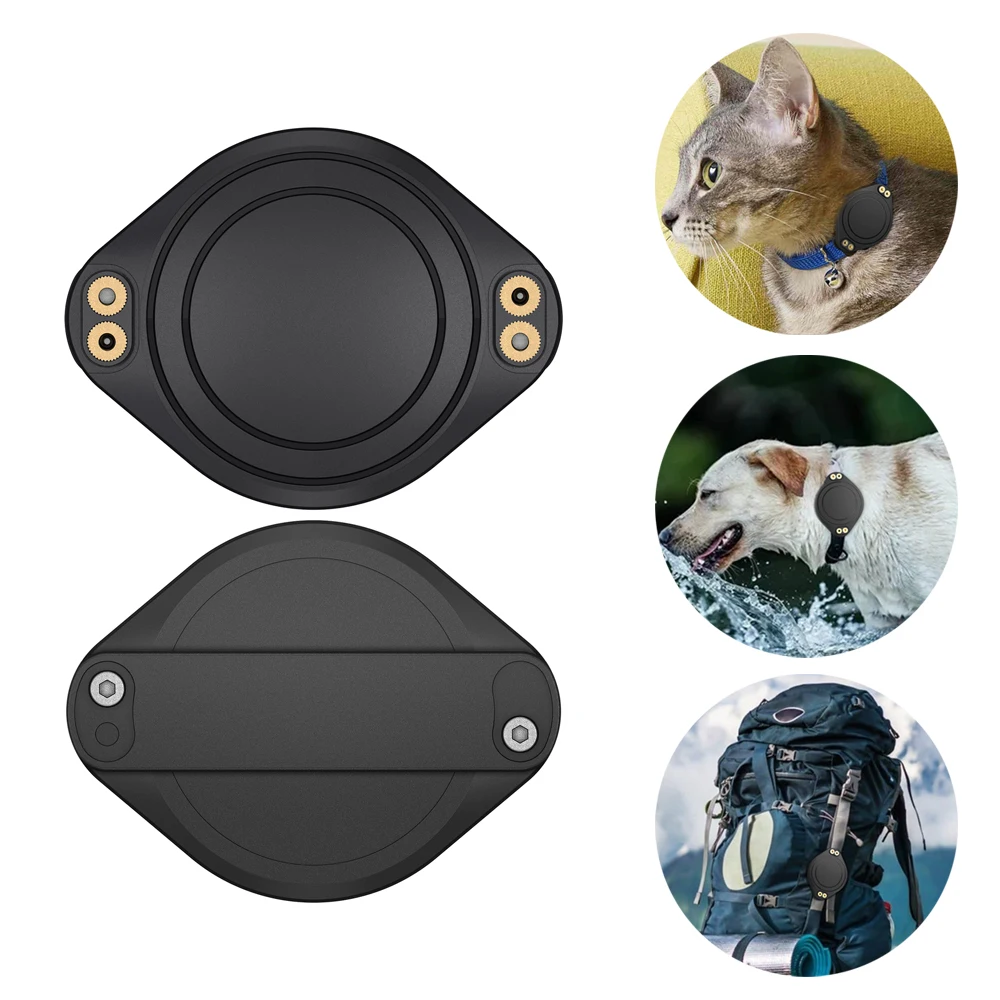 ل أبل Airtag حافظة IP68 مقاوم للماء طوق الكلب والقط حامل الصلب 360 درجة غطاء للحماية الكاملة لعلامة الهواء أطواق للحيوانات الأليفة قذيفة