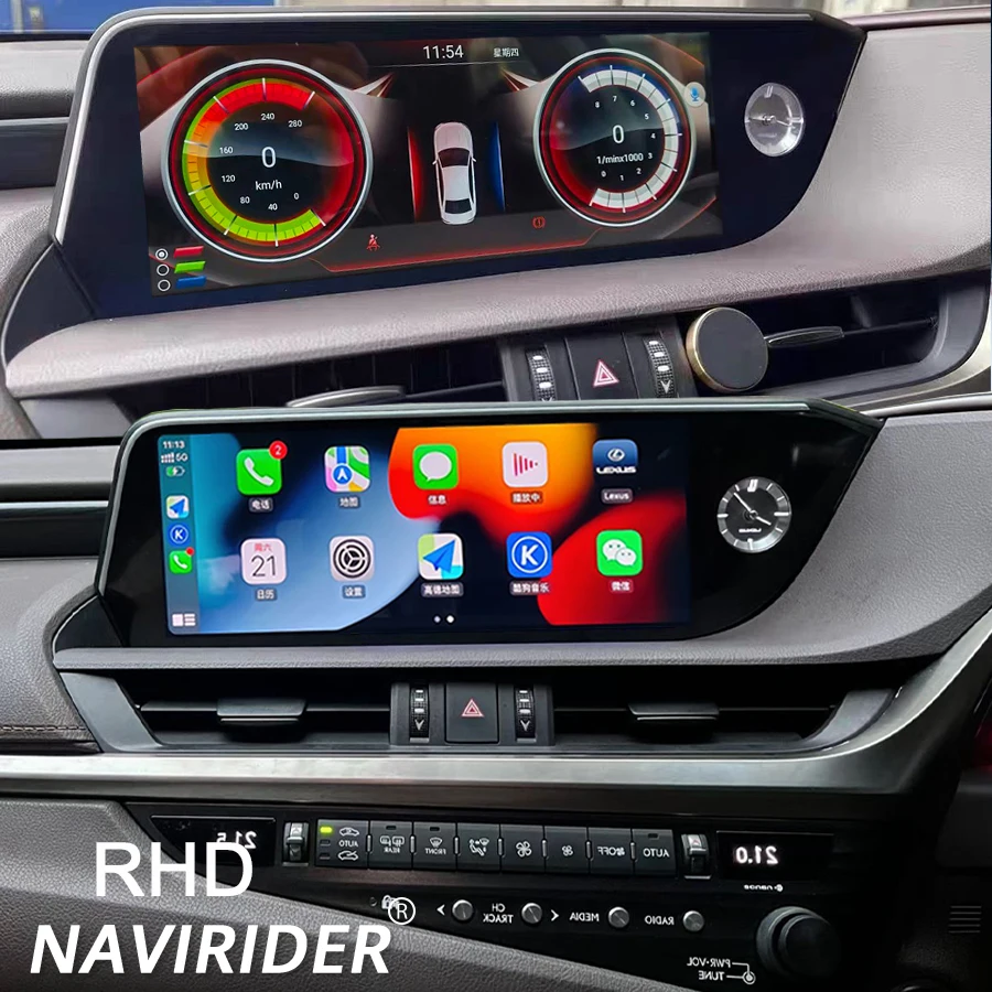 Carplay DSP أندرويد 14 نظام تحديد المواقع BT كوالكوم 668S لكزس Es350 ES250 ES300h 2018-2021 12.3 بوصة RHD سيارة مشغل فيديو الوسائط المتعددة HU