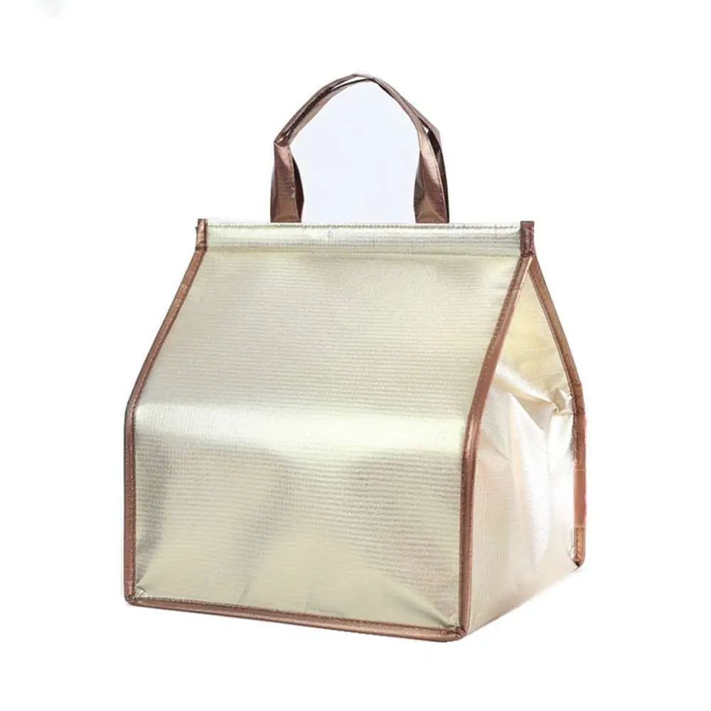 Foldable Large Cooler Bag Portable Food Cake Insulated Bag Aluminum Foil Thermal Box Waterproof Ice Pack Lunch box Delivery Bag