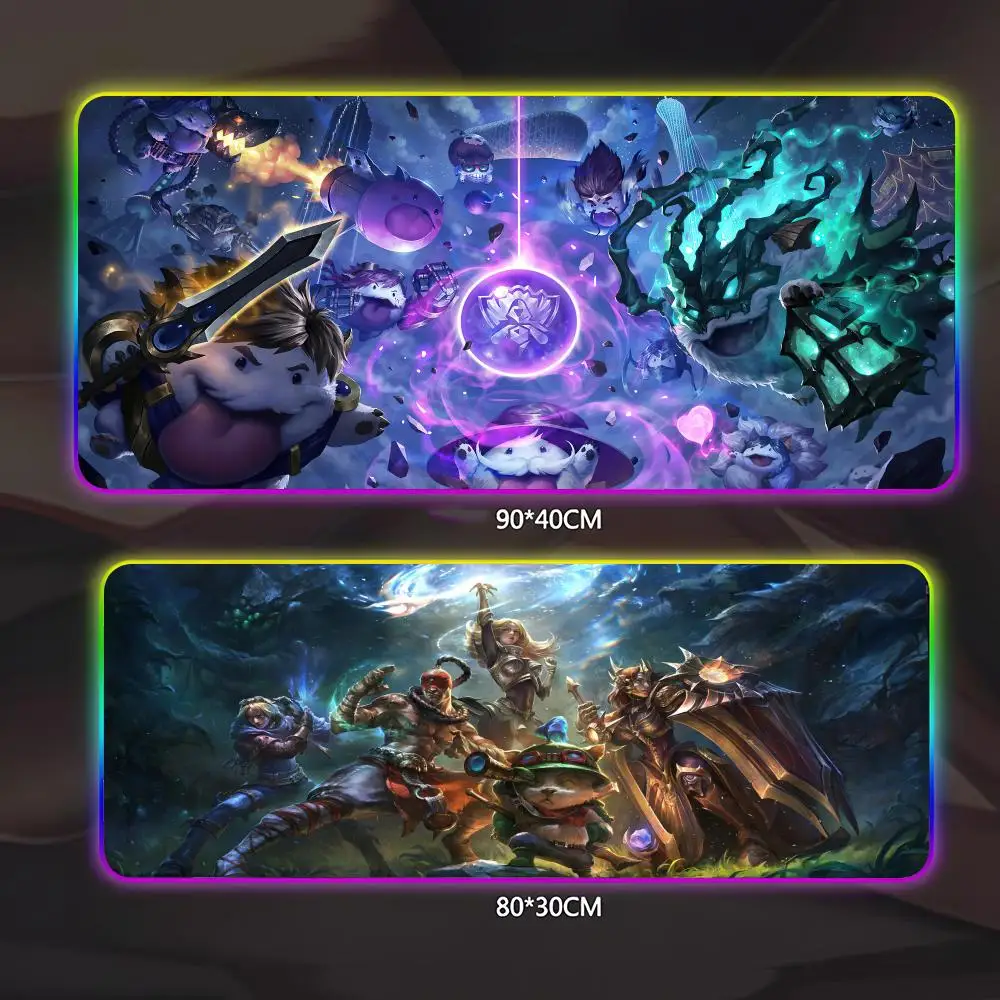 

League Of L-Legends-S Mouse Pad Gamer Luminescence Led Mouse Pad Gaming Table Rgb Deskmat Keyboard Pc Mousepad