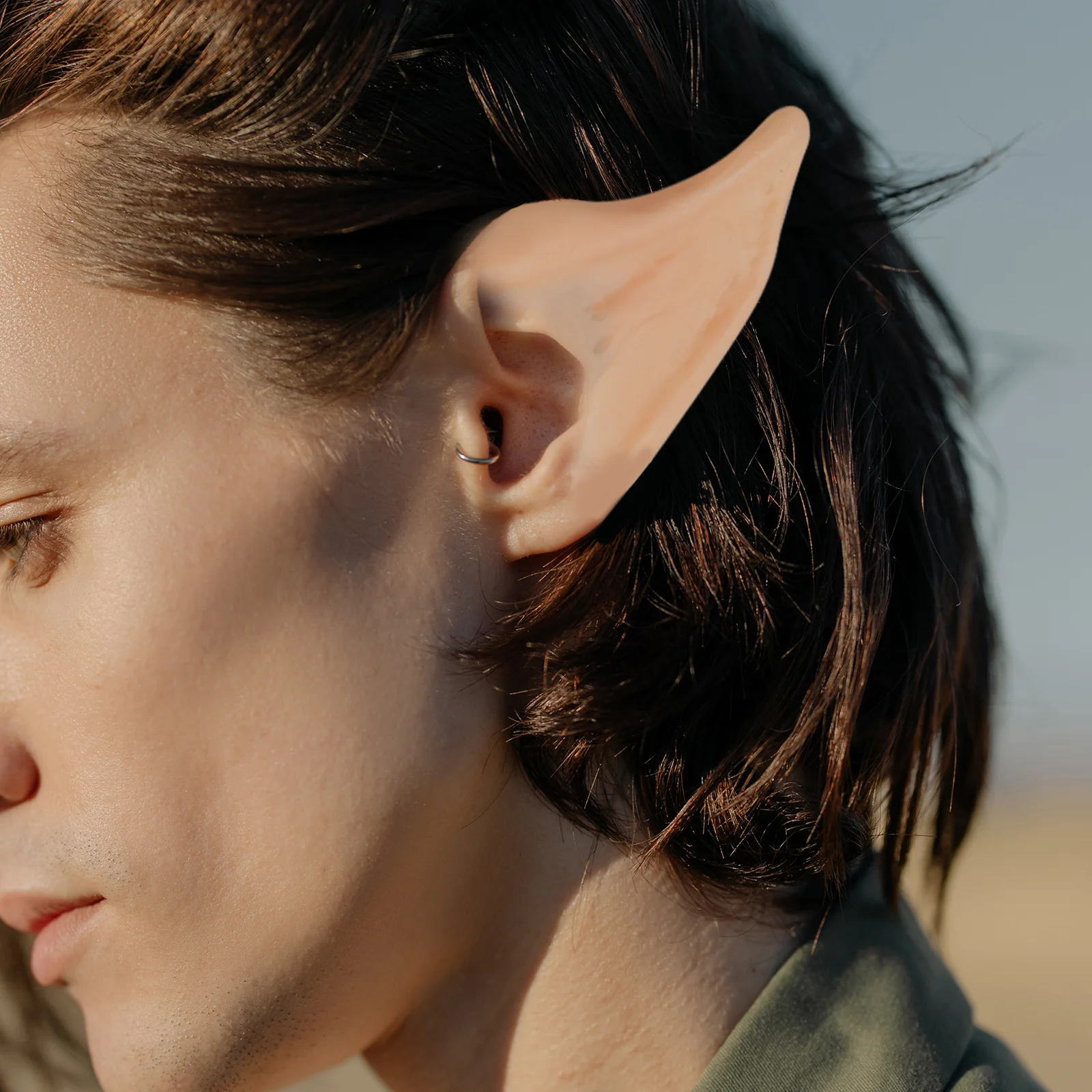 10 قطعة إكسسوارات أذن قزم الهالوين من اللاتكس فستان مُصمم حسب الطلب دعائم مكياج للحفلات آذان وهمية ملحقات تنكرية للأداء