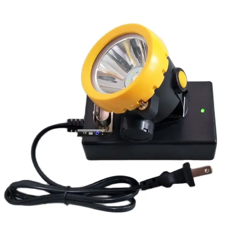 BK2000 1W 3500lux 2000mAh 150mA LED Industrial and Mining Waterproof Headlights with Main and Auxiliary Light Sources