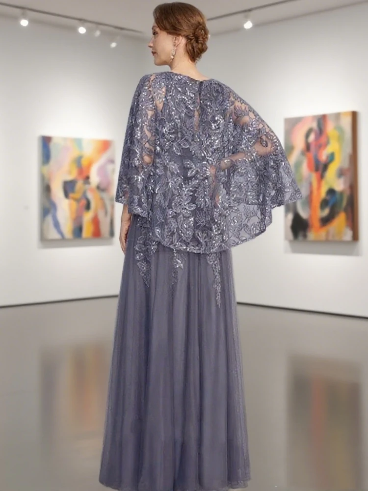 ยาวสาย Stormy Blue ชุดเจ้าสาวชุดสําหรับงานแต่งงานอย่างเป็นทางการ Tulle Vestido Fiesta ที่กําหนดเอง