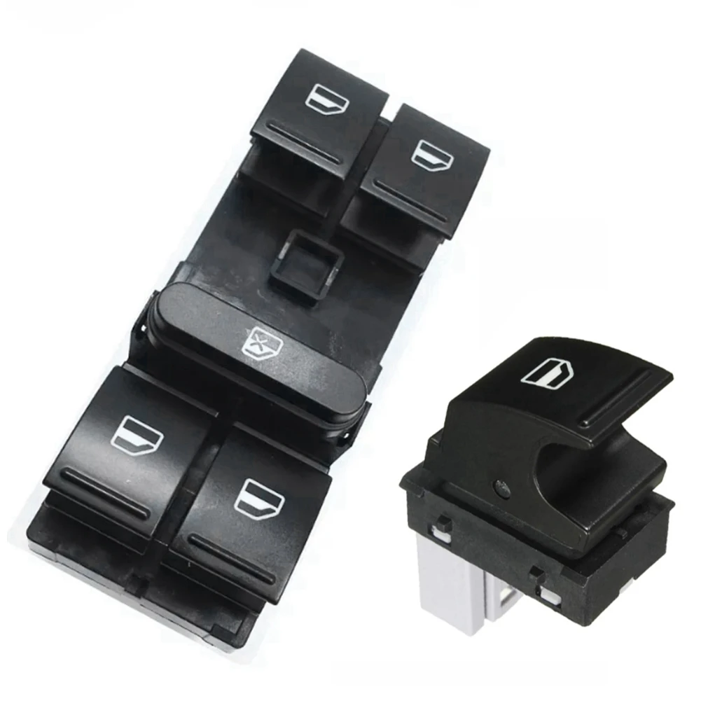 2Pcs 1K4959857A 1K4959855 Glass Lift Switch Power Master Power Window Control Switch for Volkswagen