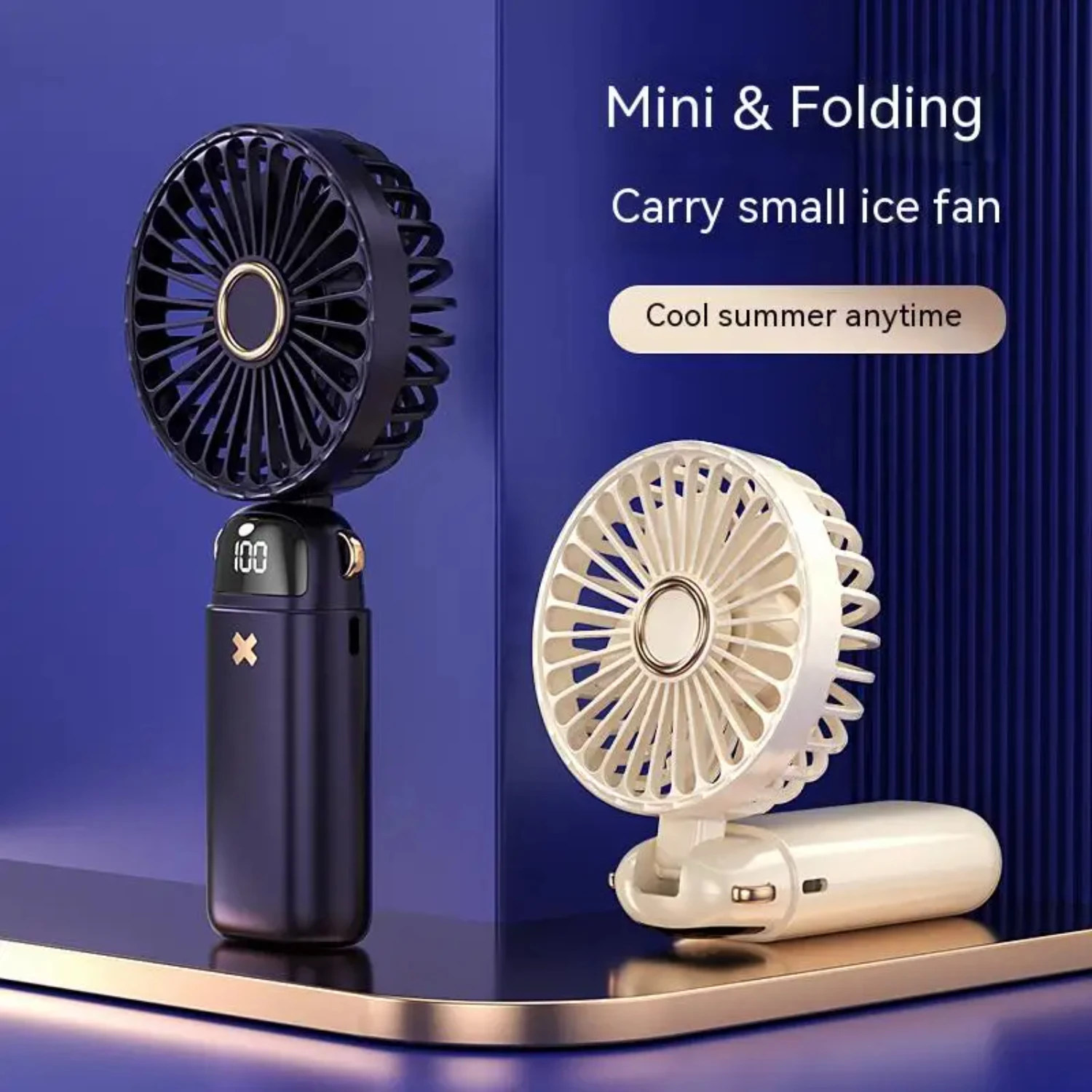 New Ultra-Quiet, Portable, and Compact Black Mini Handheld Fan - Perfect for Personal Cooling On the Go - Ideal for Office, Dorm