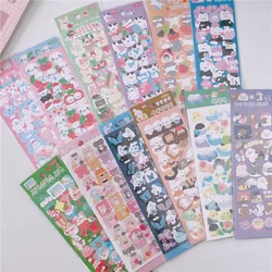 Laser letter Panda Ribbon PET Stickers DIY Scrapbook Diary Photo Album Stationery Hand Account Korea Decoration Stickers
