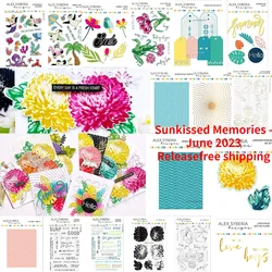 Chrysanthemum Tulips Treasure Sunkissed Memories 2023 New Metal Cutting Dies Stamps Stencil Hot Foil Decoration For Scrapbooking