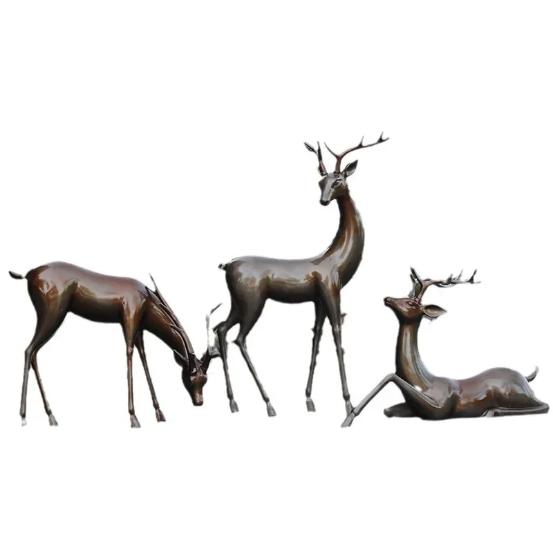 

Abstract sika deer fiberglass sculpture ornament, outdoor garden landscape decoration shopping mall