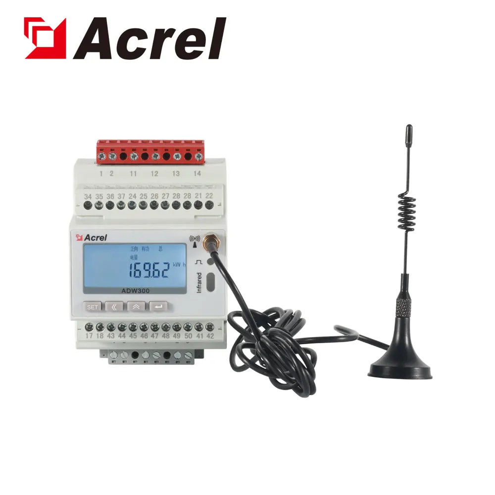 Acrel ADW300 Wifi 4G LoRa Lorawan RS485 Din Rail Three Phase Wireless Energy Meter IOT Power Meter