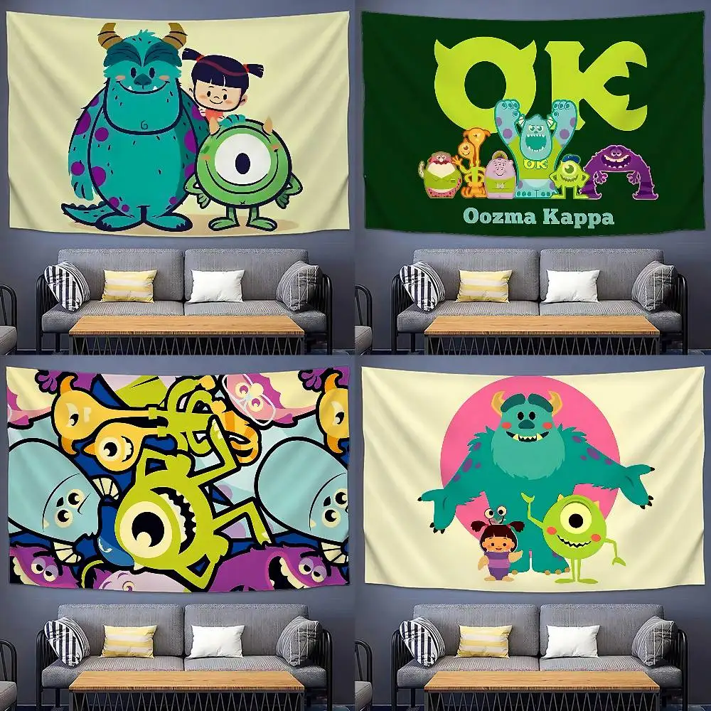 Anime M-monster U-university Tapestry Customizable Tapestries Of Various Styles,wall Hangings, Celebrity Photo Printing Hangings