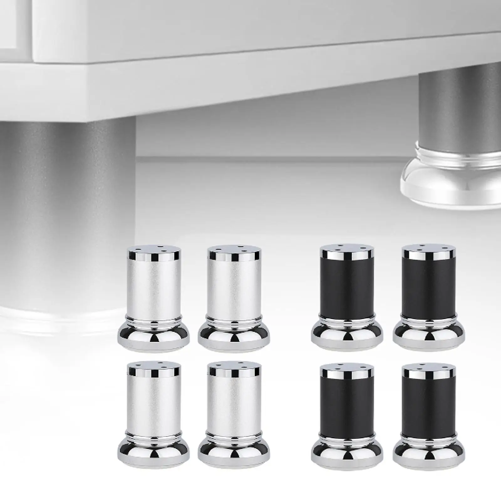 

4x Adjustable Aluminum Alloy Furniture Legs Couch Legs for Shelves Sofas