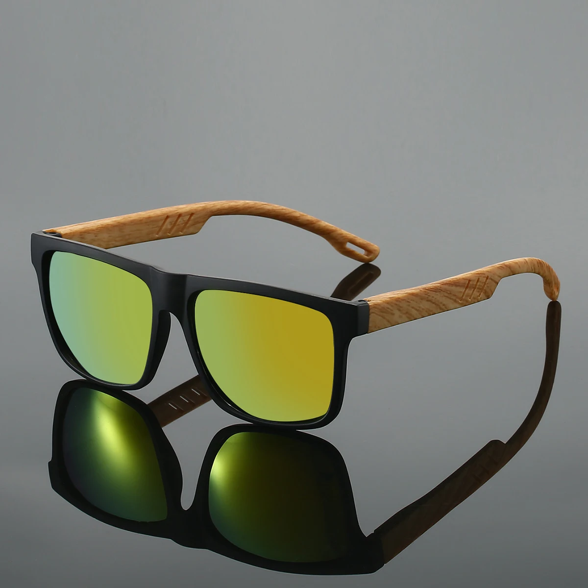 KAMMPT Vintage Square Sunglasses Men Retro Mirror Outdoor Casual Sun Glasses Women New Fashion Brand Design Anti-UV Decor Shades