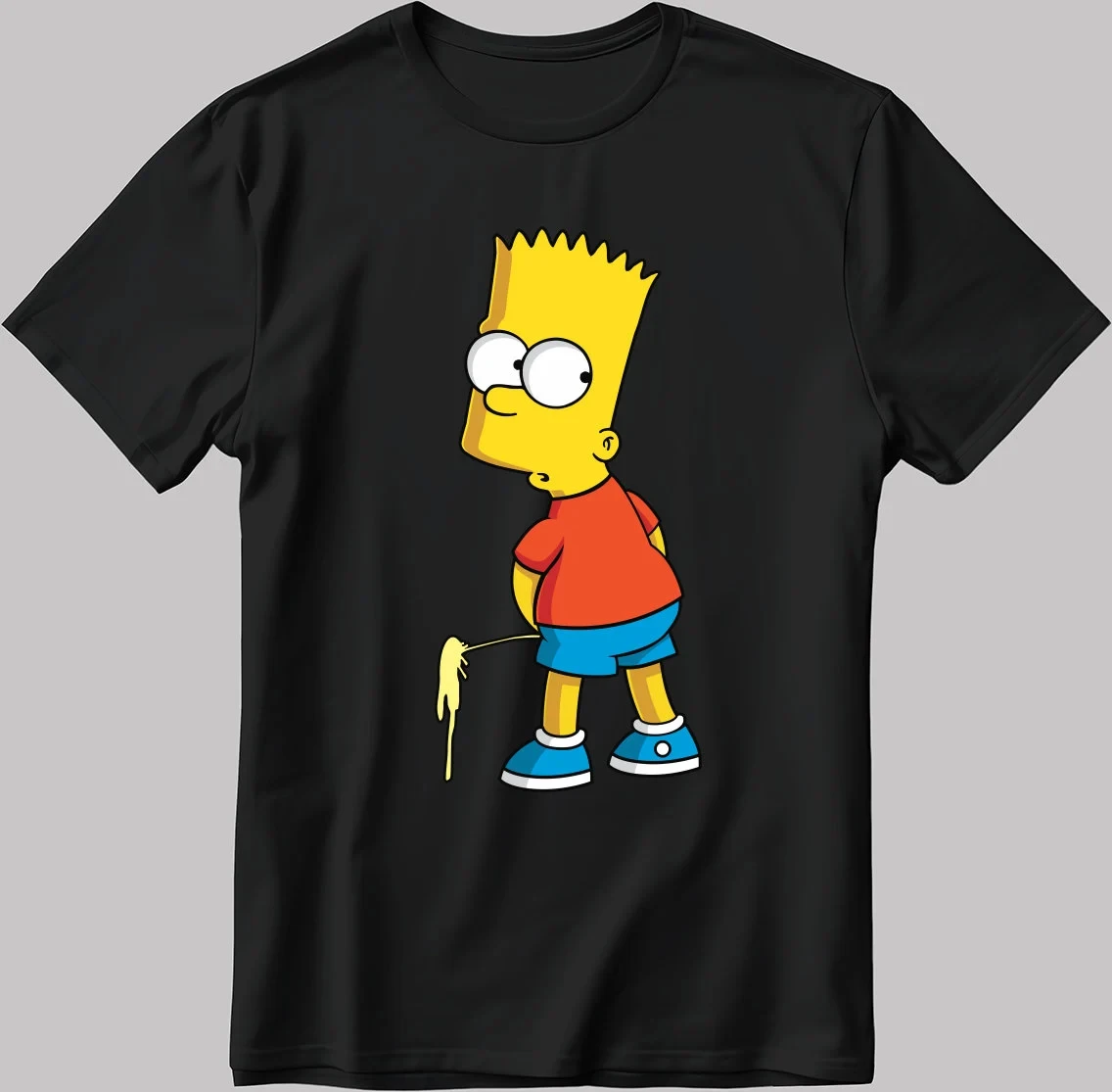 

The Simpsons Bart Simpson Printed Pure Cotton T-shirt for Men and Women Oversized Fun Casual Comfortable Short Sleeved T-shirt