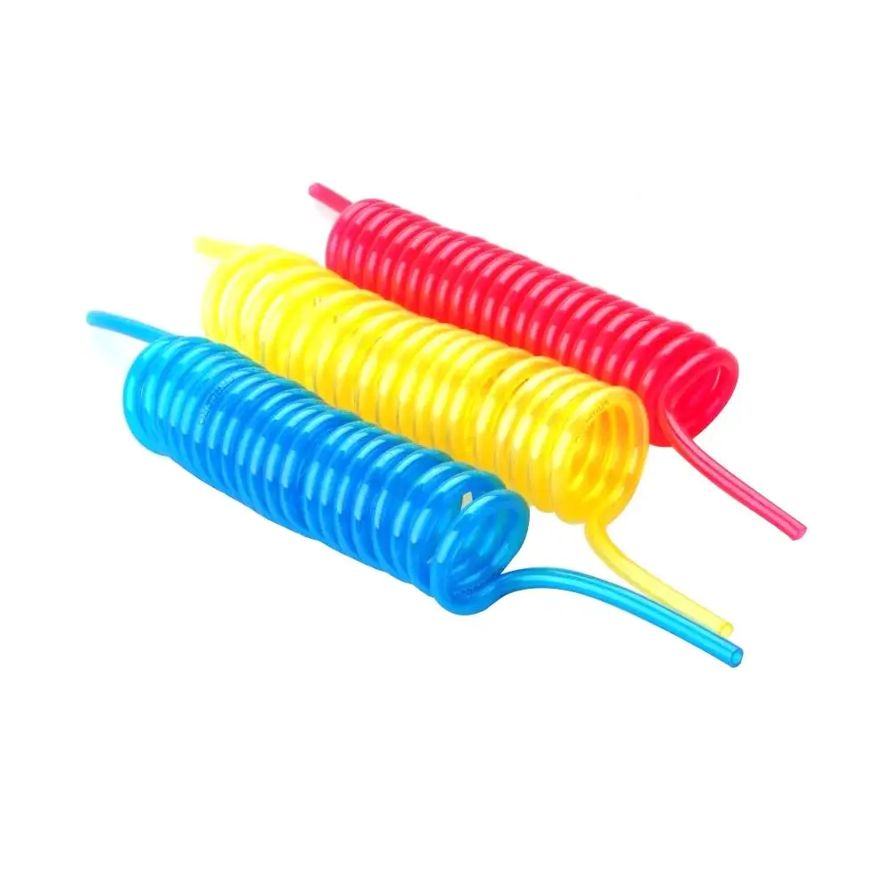 1Pc 5mm×3mm Fuel Tube Petrol Line Pipe Coloured Snake Type Spiral Soft Flexible Retractable  RC Gas Airplane Red/Yellow/Blue