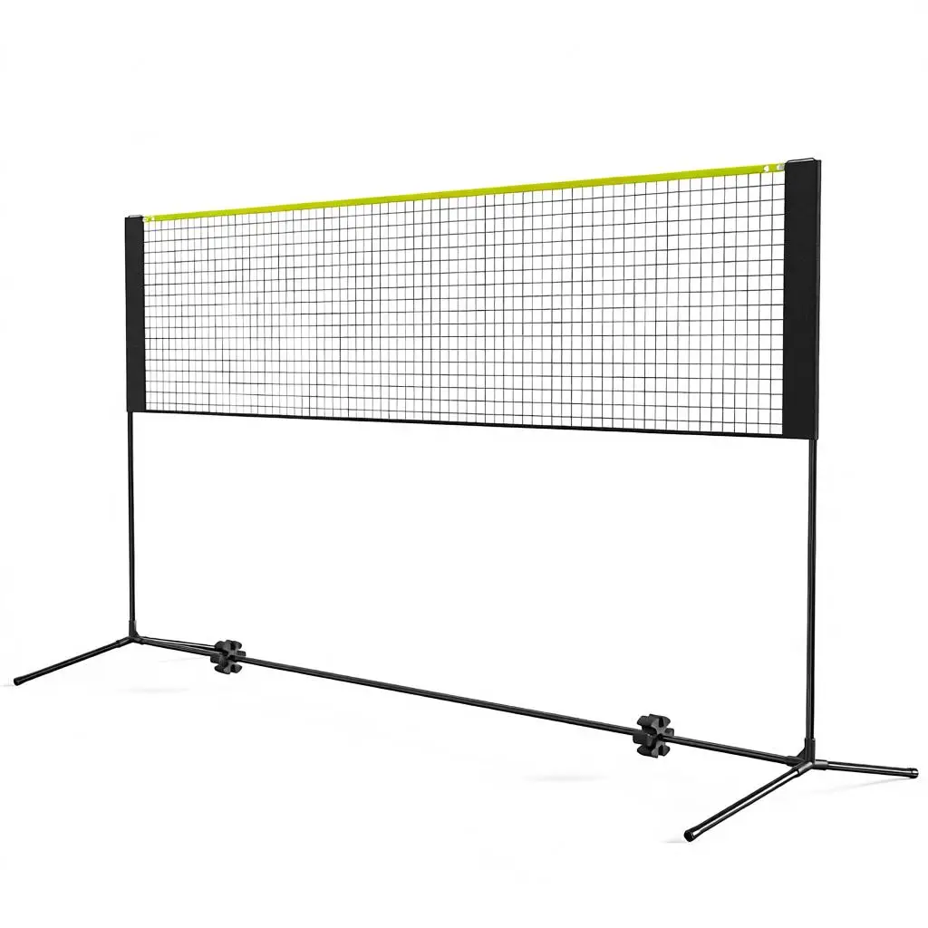 

Badminton Net, Height Adjustable Volleyball Net, 10ft Wide Foldable Pickleball Net, Portable Easy Setup Tennis Net Set with P