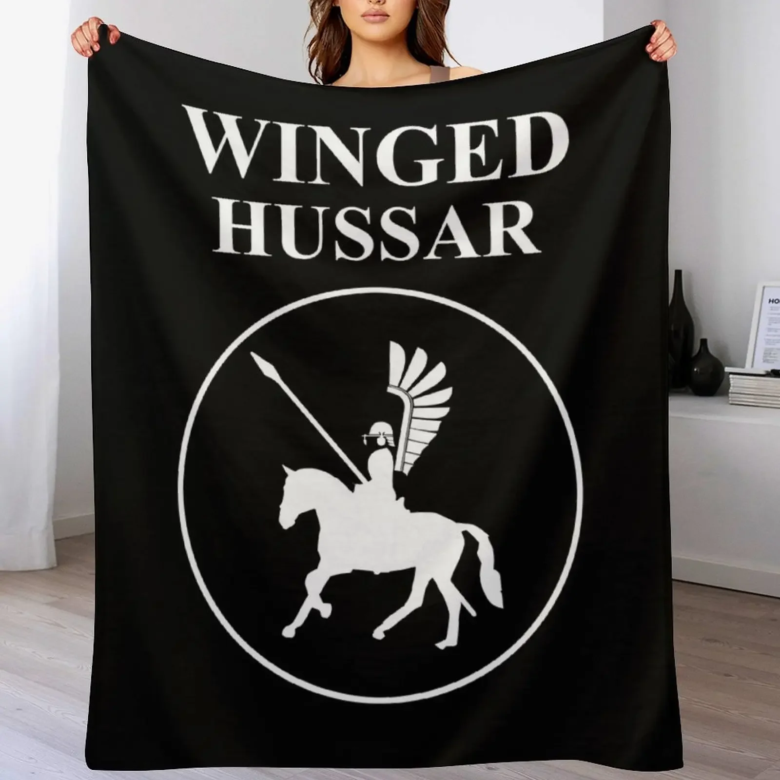 Winged Hussar Elite Cavalry Throw Blanket Loose Designers Luxury Designer Blankets