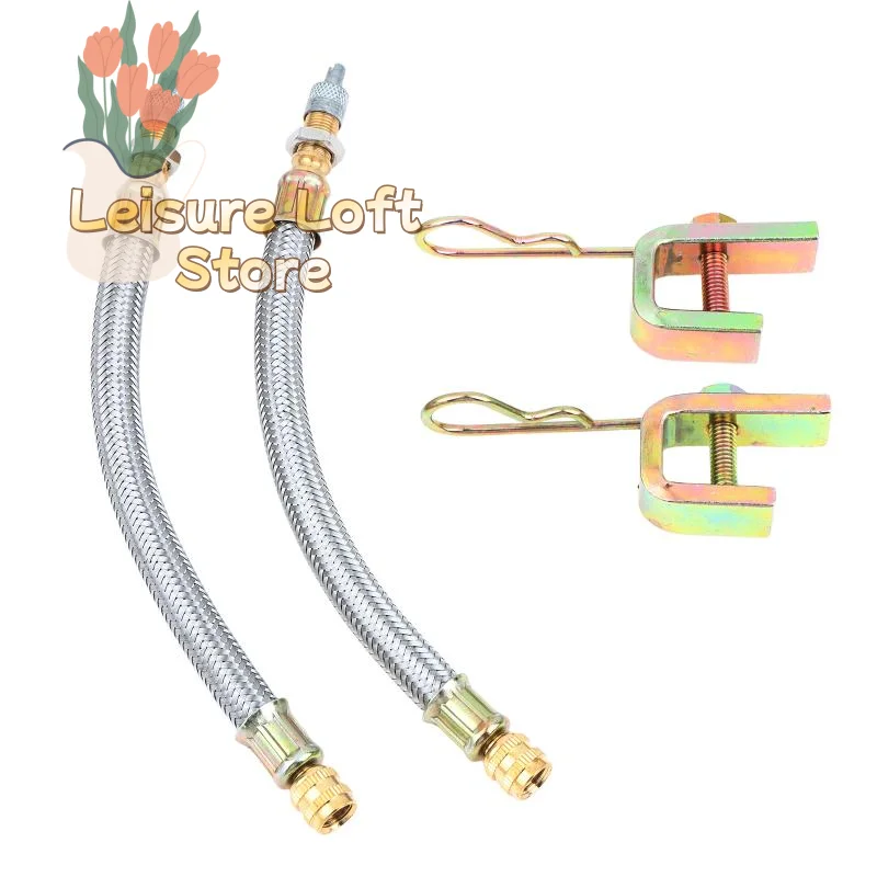 2PCS Car Tire Valve Extension Stem High Quality Aluminum Alloy Easy Install Universal Auto Part for Road Trip SUV RV