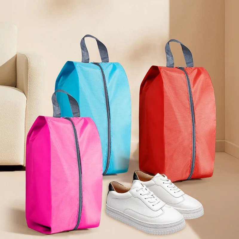 Staubdichte Reise-Schuhbeutel Wasserdichte Nylon Tragbare Packtaschen mit Griff für Sneaker Absatzschuhe Fitness-Aufbewahrungsbeutel – Detail 6