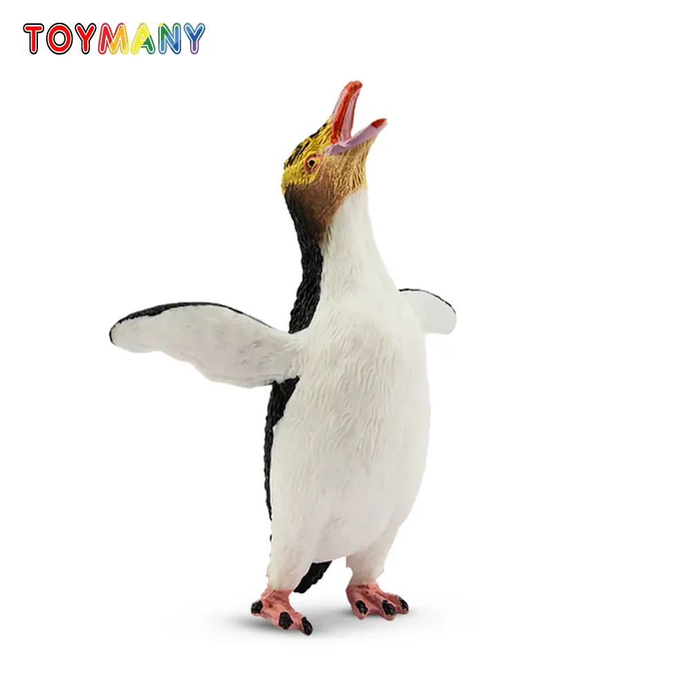 

Toymany Simulation Yellow-eyed Penguin Polar Animal Model Toy Mini Figures Dolls Action Figurines Toys Children Gift Cake Decor