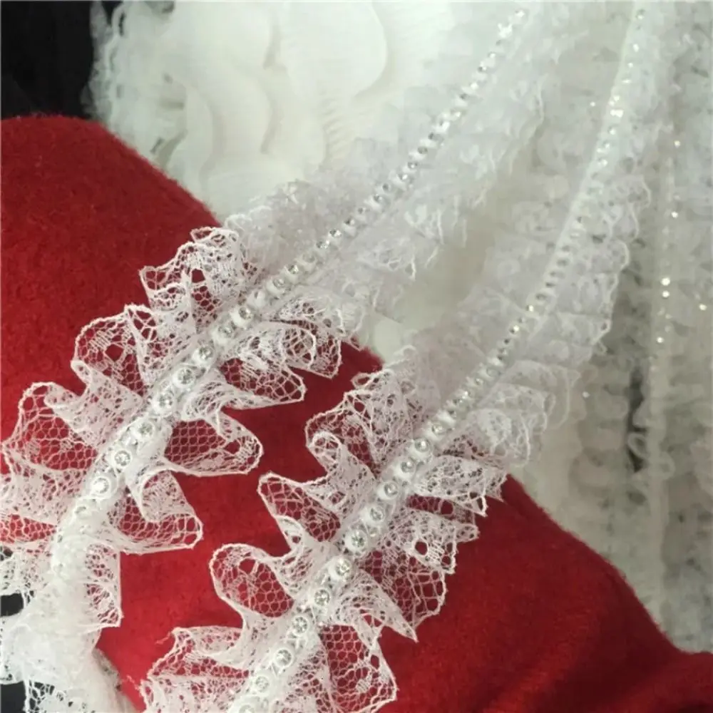 Stylish 4CM Wide Embroidered Trim Chiffon DIY Beaded Ribbons Trim Soft Texture Lace Applique Trim Sewing Supplies - view 4