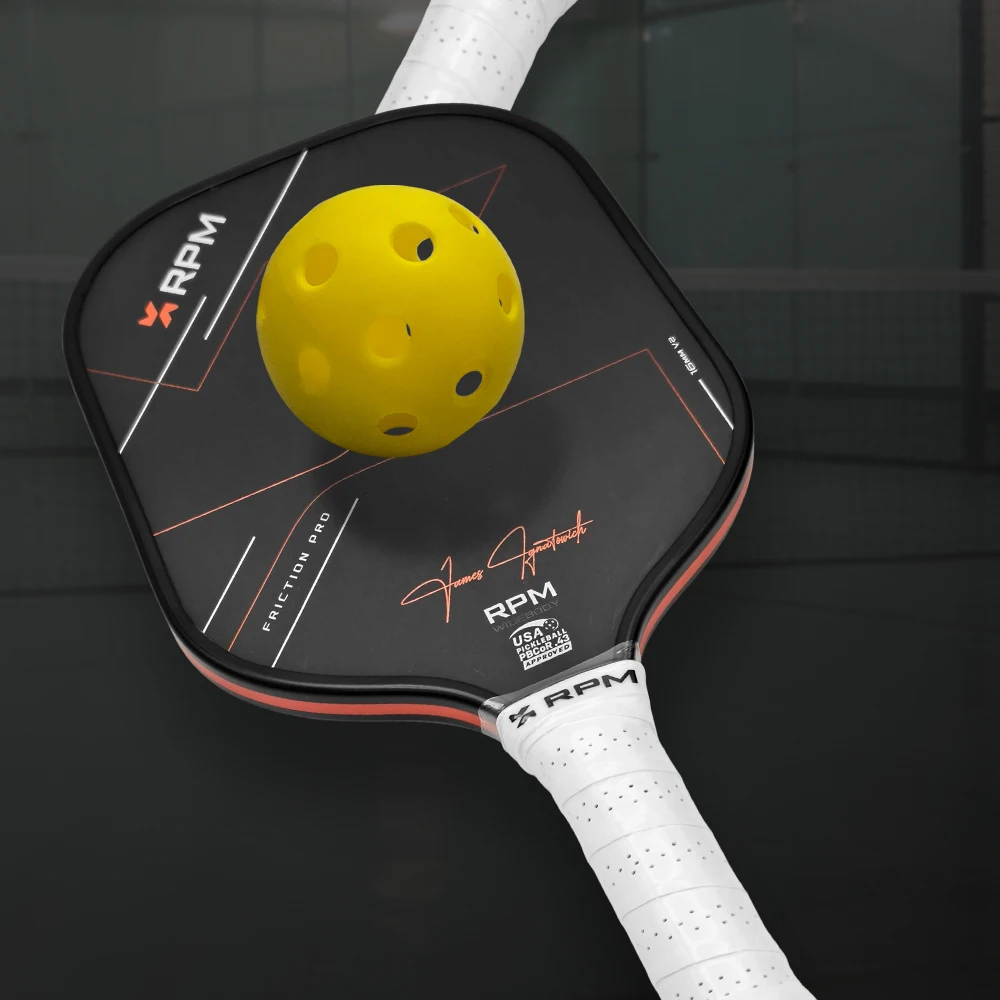 RPM V2 Pickleball-Schläger USA-Standard T700 Carbonfaser Raue Oberfläche Verstärkter Spin PP-Wabenkern 2.0 Leichter Schläger – Detail 2
