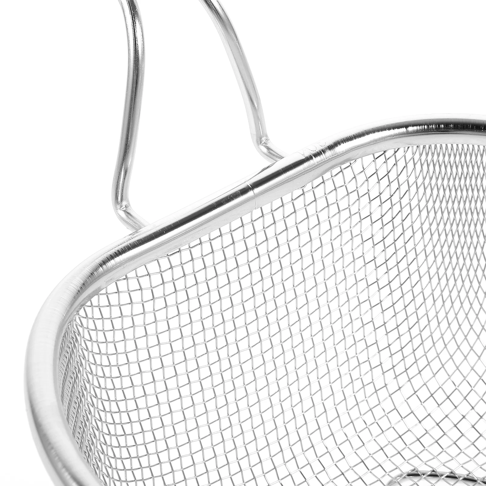 

1pc 21Cm Stainless Steel Frying Basket With Handle Reusable Deep Fry Basket For French Fries Chicken Wings Oil Drain
