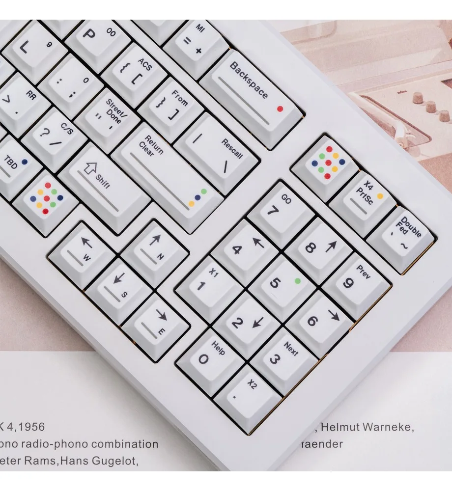 Keycap personality sublimation magnetic axis customization original Wooting/ev63 irregular ultra-white SWK mechanical keyboard