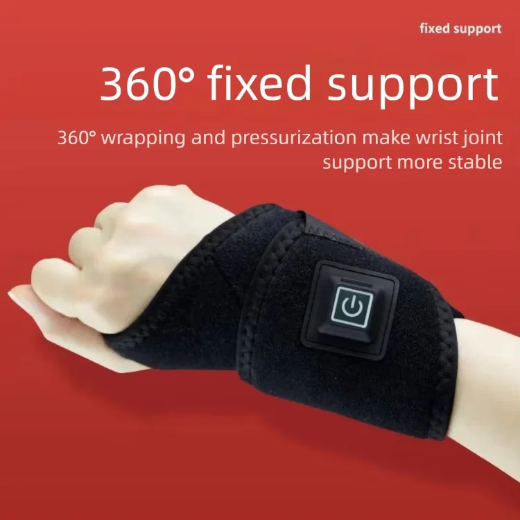 USB Heated Wrist Guard 3-Level Temp Control Hot Compress Wrist Wrap Unisex For Wrist Joint Pain Strain Tendonitis Relief Brace
