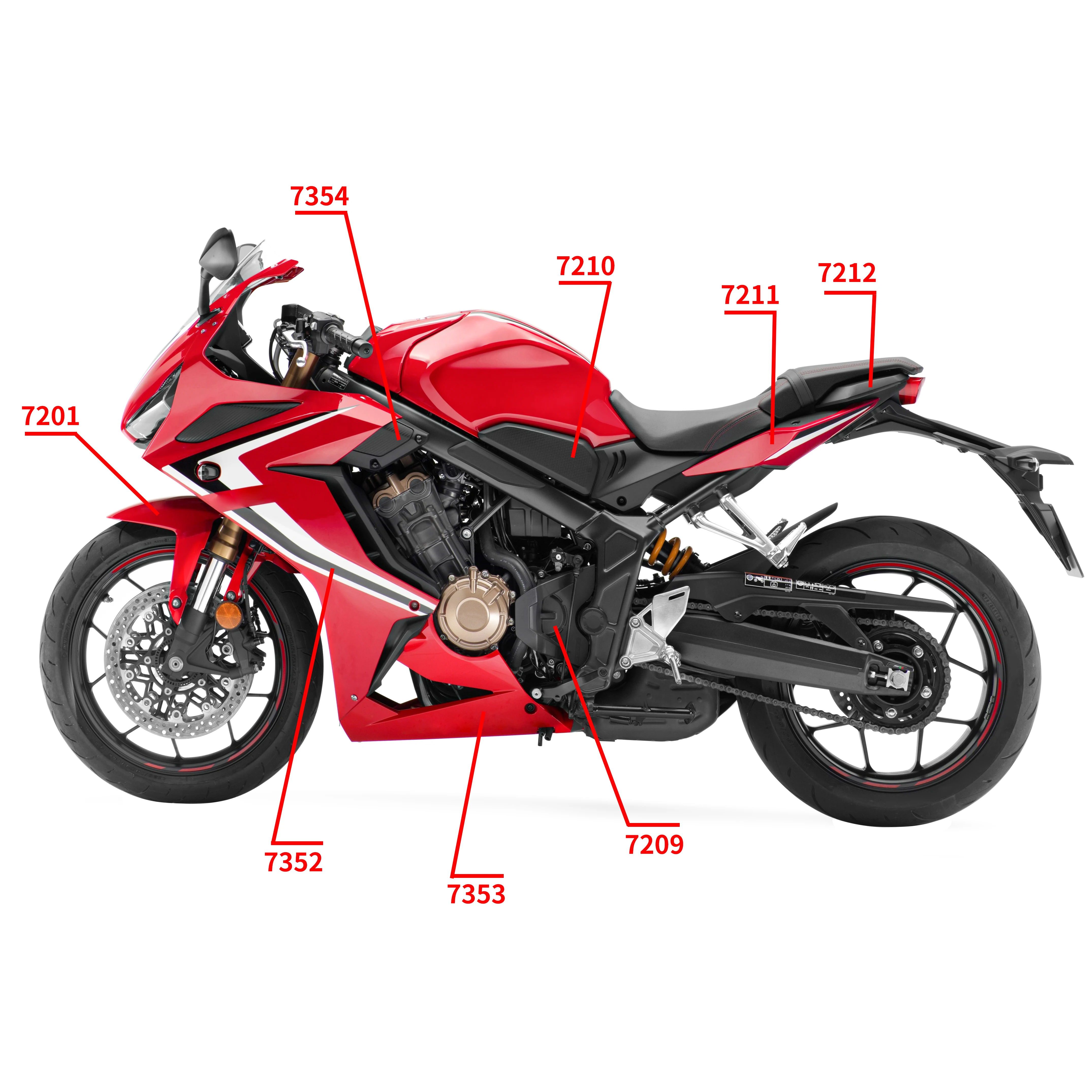 for Honda CBR650R 2019-2020 Unpainted Motorcycle Fairing Kit Full Set Bodywork Frame Accessories Complete Kit