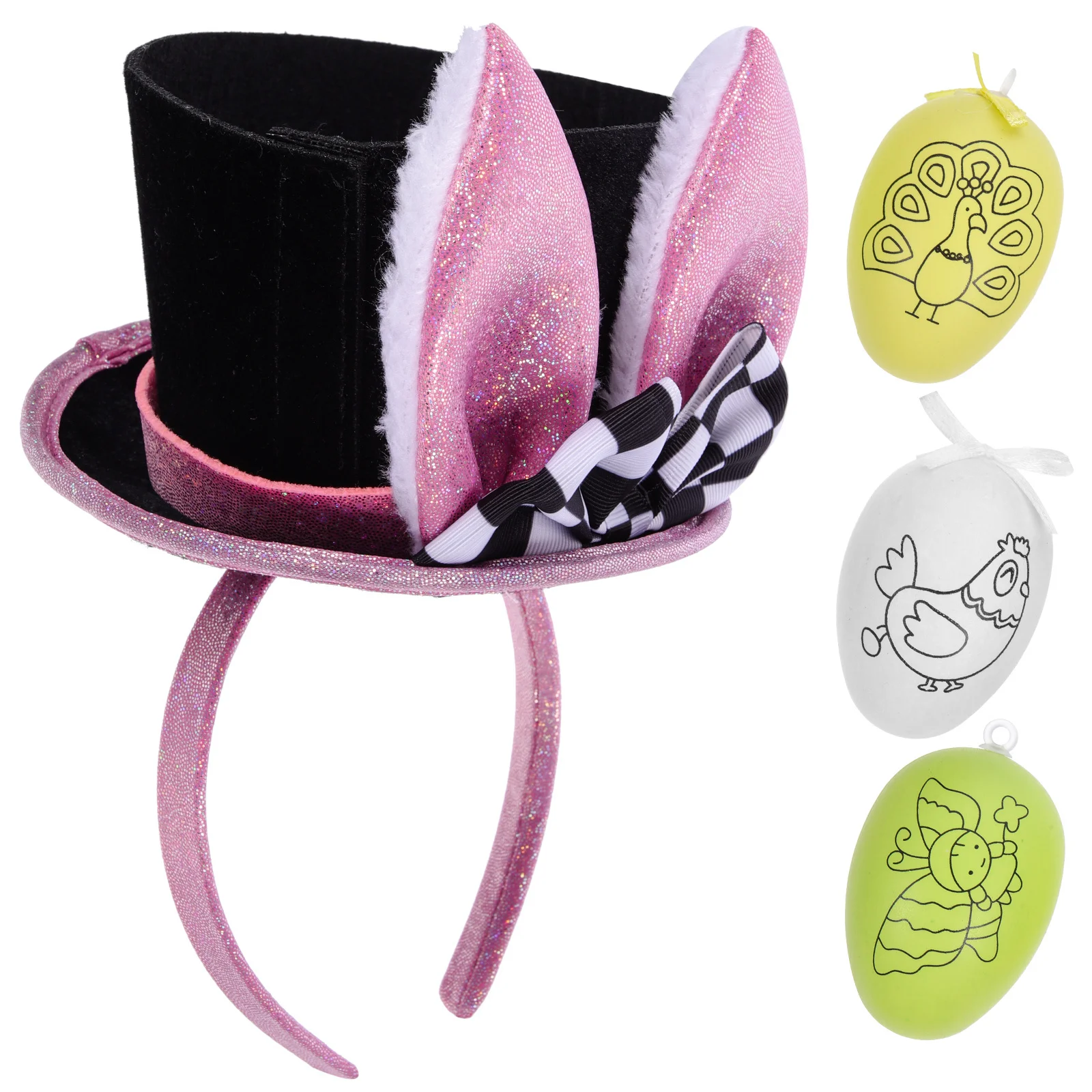

Bunny Headbands for Performance Cosplay Prop Rabbit Black Cloth