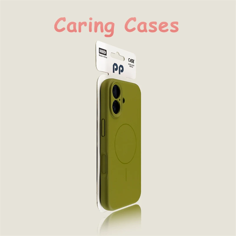 For iPhone 17 Pro Max Case Olive Green Magnetic Silicone Soft Touch Slim Compatible with iPhone 16 15 14 13