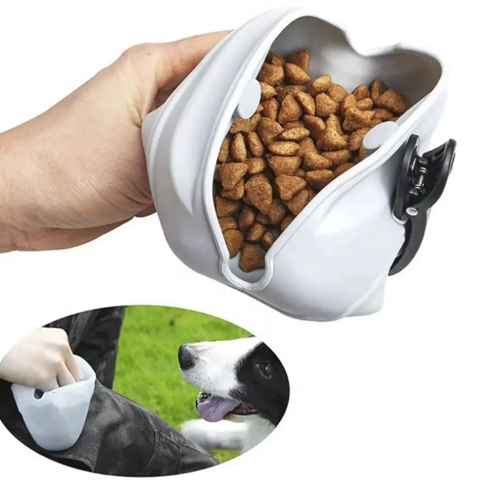 Outdoor Silicone Dog Training Waist Bag Multifunction Pet Supplies Feed Storage Pouch Treat Snack Bait Food Reward Waist Bags