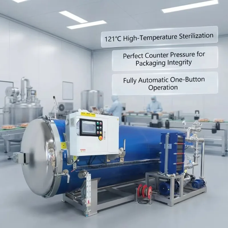 Customized Ready-To-Drink Beverage Batch Retort Systems High Temperature Sterilization Equipment