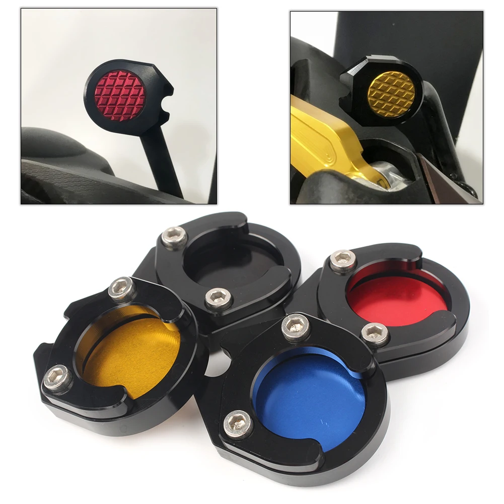 Foot Side Stand Extension Enlarger Pads Plate For Yamaha XMAX125 250 300 400 & NMAX Nmax125 150 155 & NVX NVX155 150 125 etc