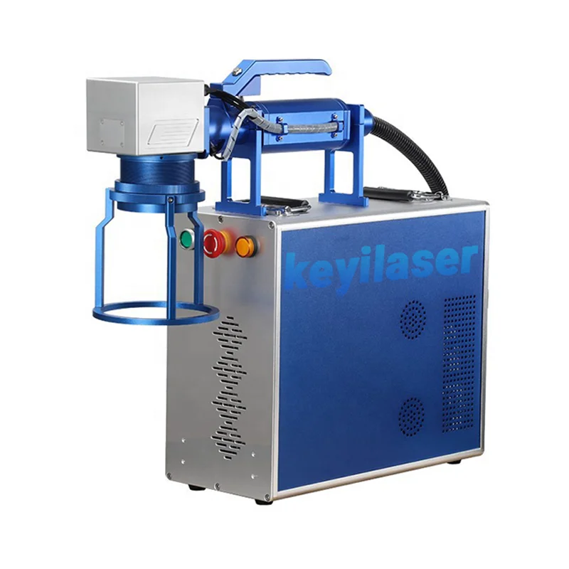 TLF KEYI 20w 30w 50w Portable  Marker Stainless Steel Handheld Mobile Mini Fiber  Engraving Machine Price