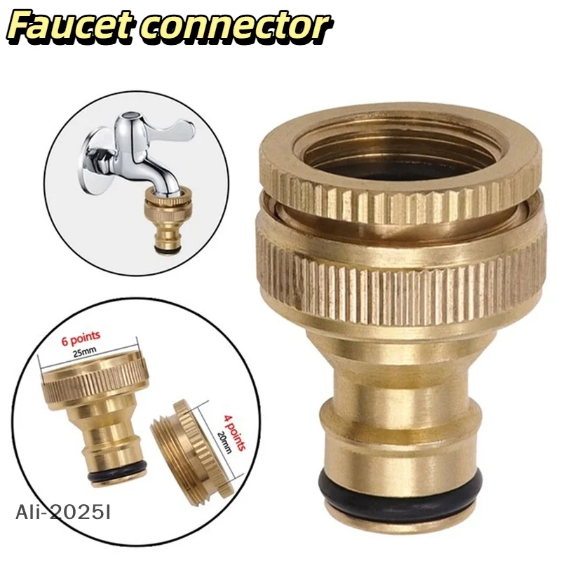 

G3/4" To G1/2" Brass Fitting Adaptor Hose Tap Faucet Water Pipe Connector Garden Power Equipment Parts Washing Machine Connector