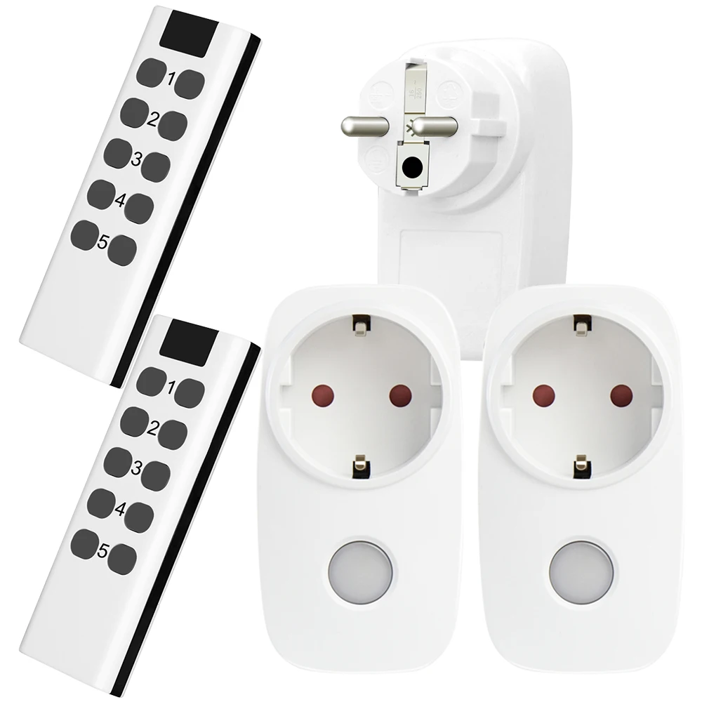 Smart Plug EU Franse stopcontact 433Mhz Universele afstandsbediening Controller RF-schakelaar Programmeerbare stopcontacten Home Assistant