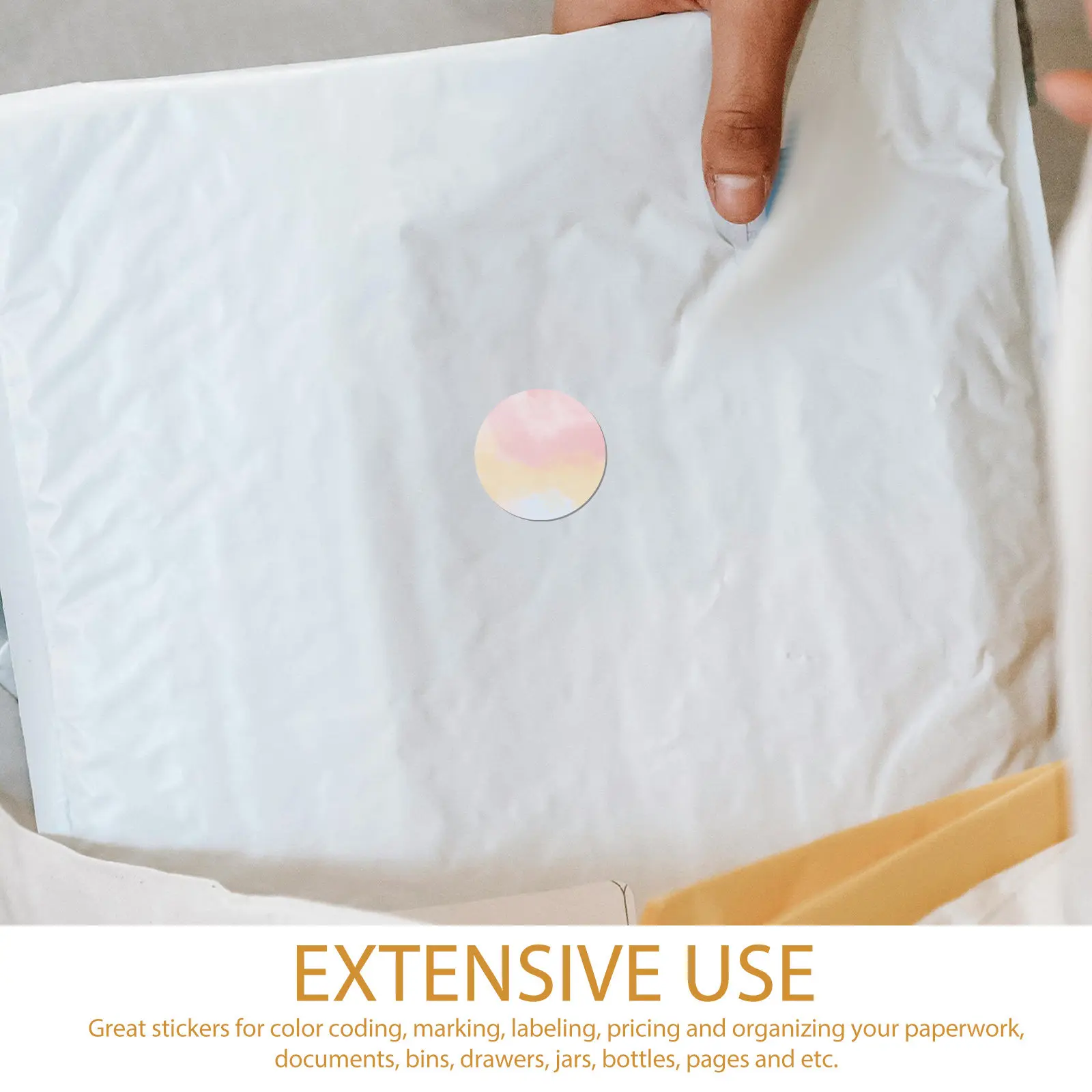 

1 Roll Color Thermal Labels Clear Adhesive Stickers for Shipping Address Labeling Office Organization Price Tag Sticky Paper