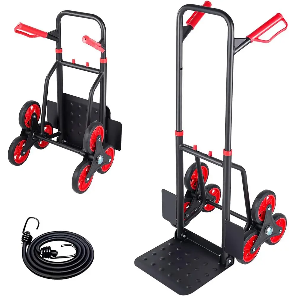 

Heavy-Duty 6-Wheel Stair Climbing Hand Truck, 330 lbs Capacity for Lifting and Moving on Stairs