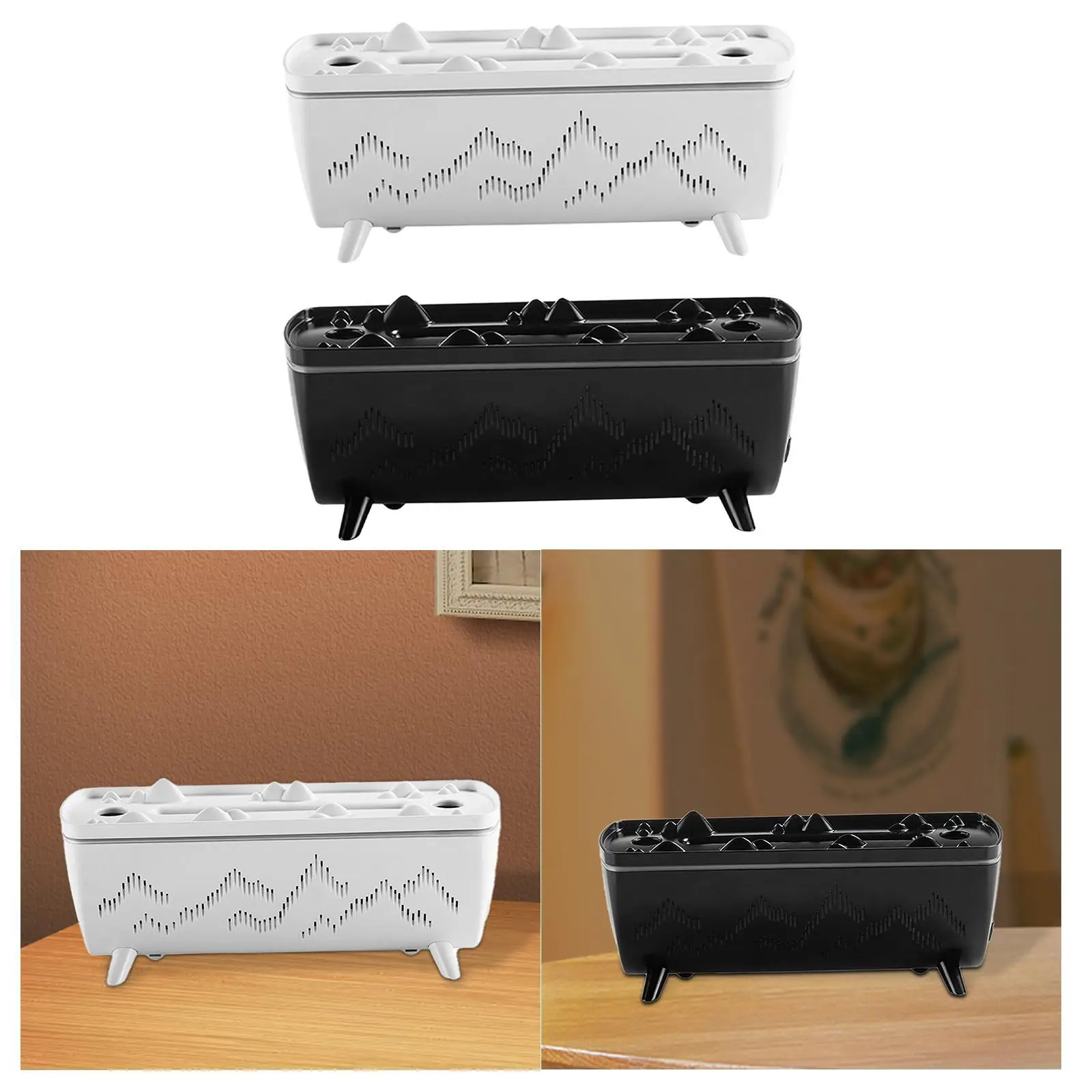 Humidificador difusor de llama con protección de apagado automático sin agua, máquina de Aroma silenciosa, difusor de Aroma con Control remoto de llama de 3 colores