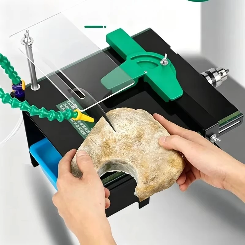 Bench Grinder 1850W Mini Cutting Polishing Engraving Machine For Jade Stone Carving Craft Processing Home Workshop Use