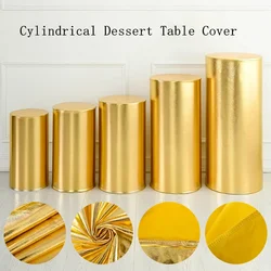 Wedding props Dessert bucket gilt Cover cylindrical Dessert table table cover Party Decorations Bronzed elastic tablecloth