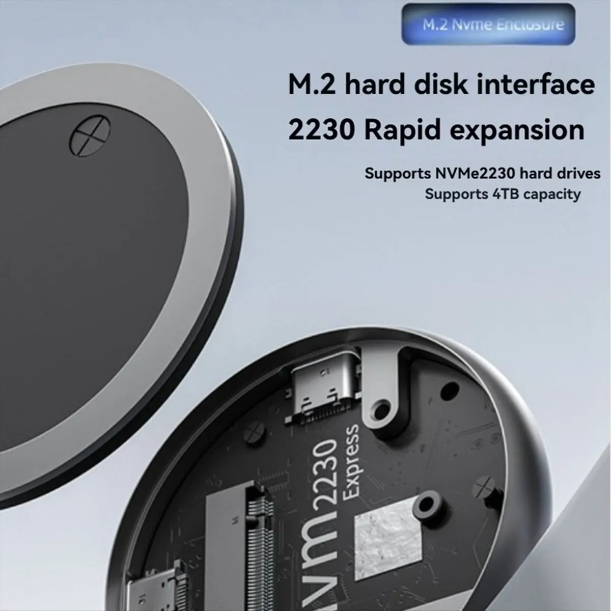 L77A المغناطيسي 2230 M.2 NVMe SSD الضميمة USB3.2 10Gbps صندوق القرص الصلب USB-C حافظة خارجية PD 100 واط شاحن سريع #4