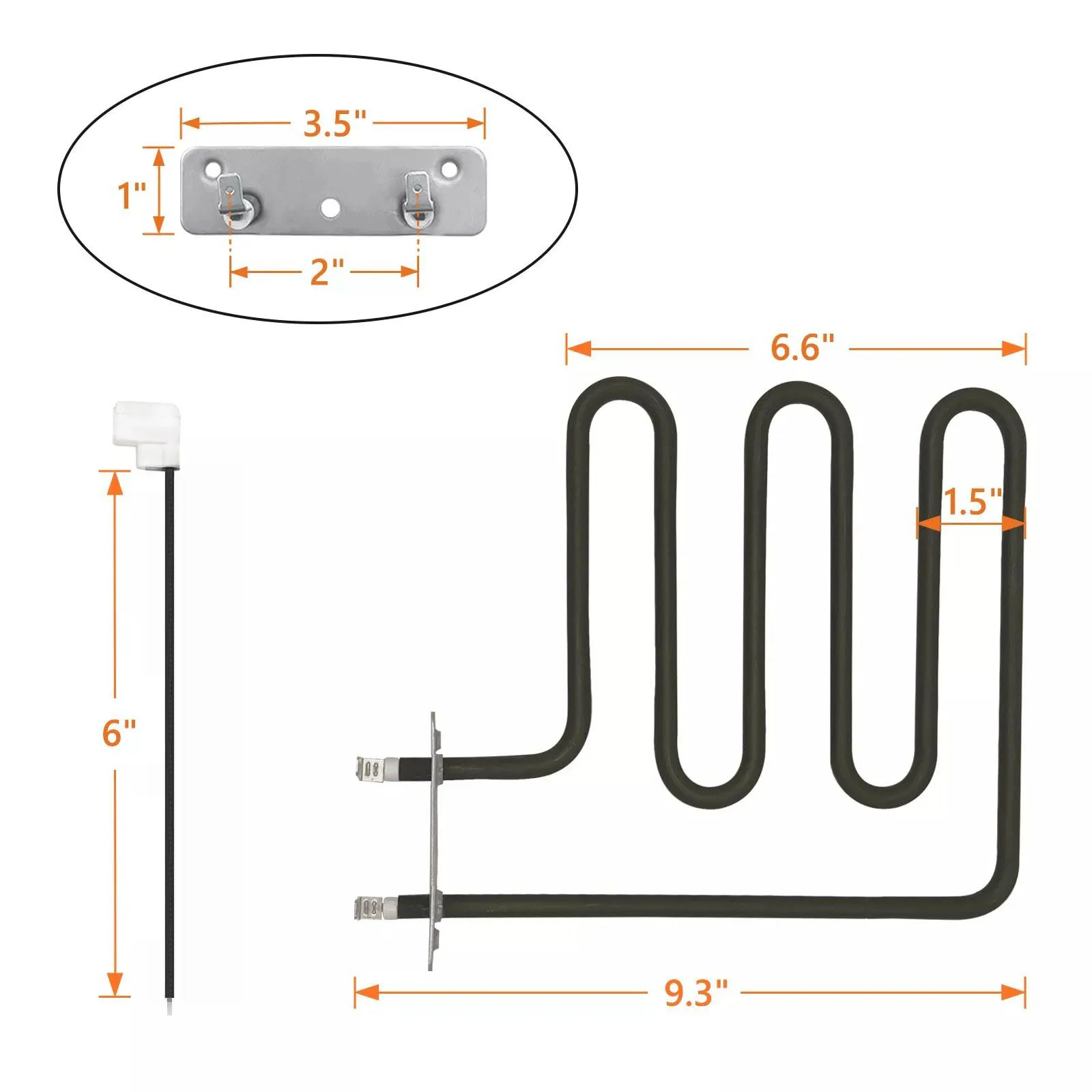 1200W Heating Element Heating Element 1200W 120V Durable High Quality Material Practical To Use For