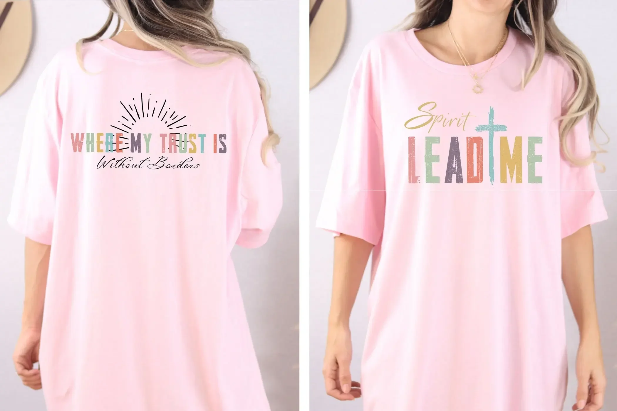 Spirit Lead Me Where My Trust Is Without Borders Christian T Shirt Religious Apparel Bible Verse S