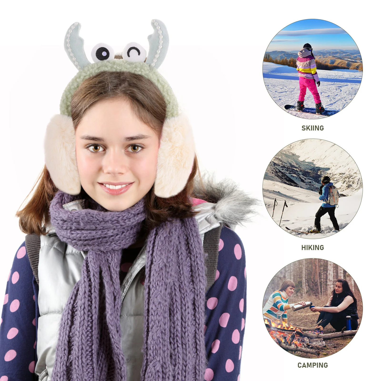 

Ear Muffs Winter Warm Earmuffs Women Men Reusable Soft Windproof Ear Covers For Outdoor Warm Keeping Furry Earmuffs For Skiing