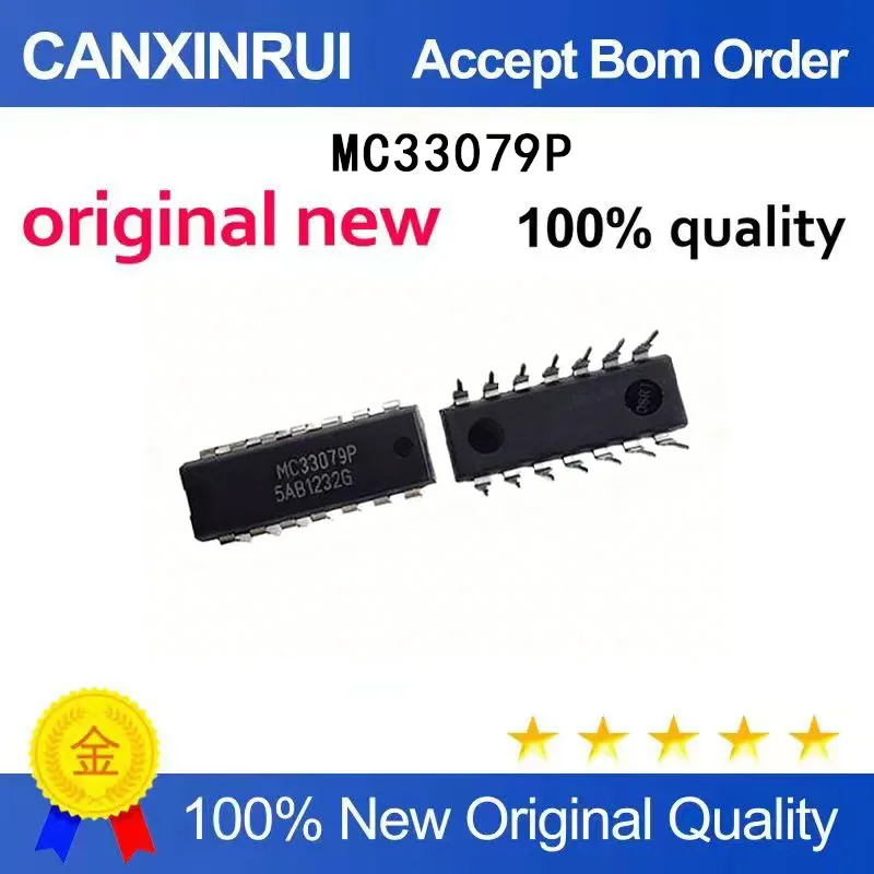 (5-100 Pieces) Brand new original MC33079P MC33079 DIP-14 low-noise quad operational amplifier chip IC