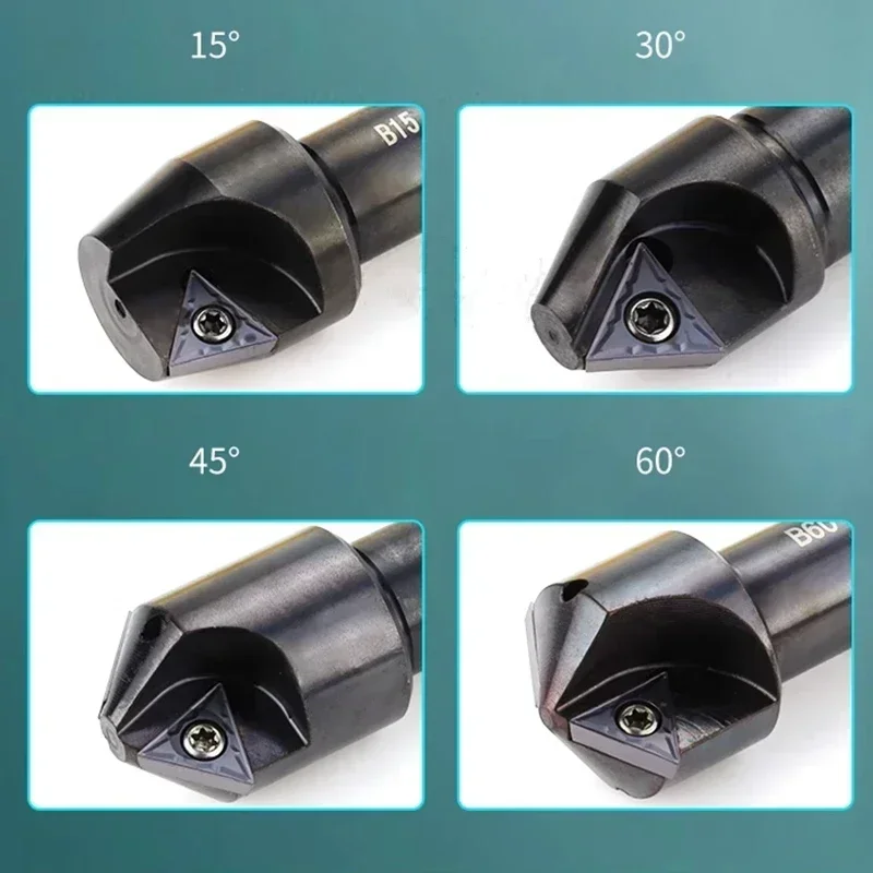 CNC machining center Chamfering cutter Countersink Bar Indexable Chamfer Milling Cutter 30/45/60 Degree TCMT APMT Spot Drilling