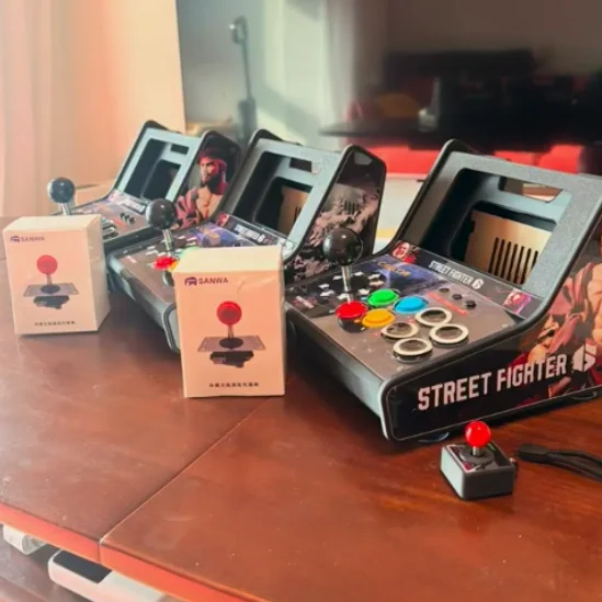 

Switch 2 Arcade Stick & Dock: Portable Retro Gaming Sanwa Joysticks Buttons – Street Fighter 6 Edition for Tablet