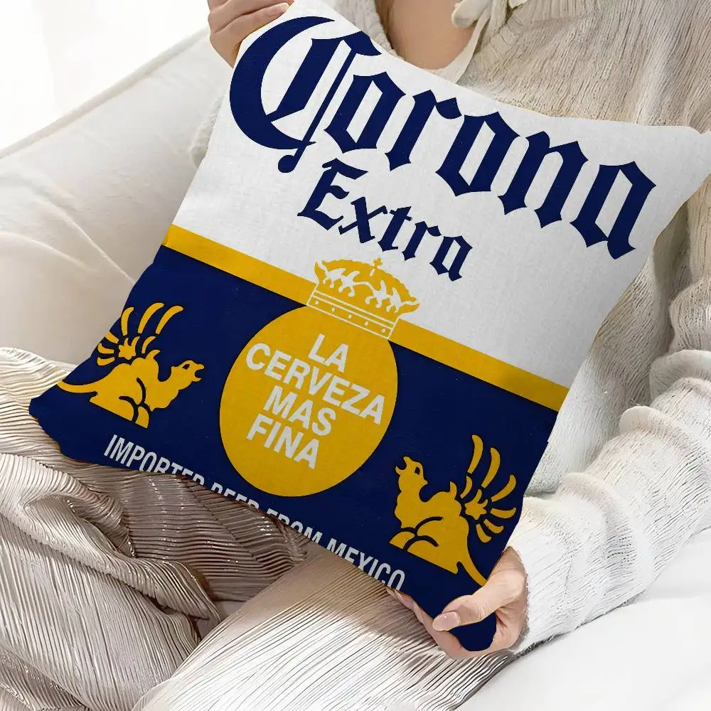 C-Corona E-Extra Beer Cushion Cover Inches Farmhouse Decor Home Throw Pillow Covers For Couch Decorations